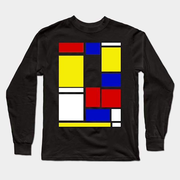 Mondrianism Long Sleeve T-Shirt by Elouisarts